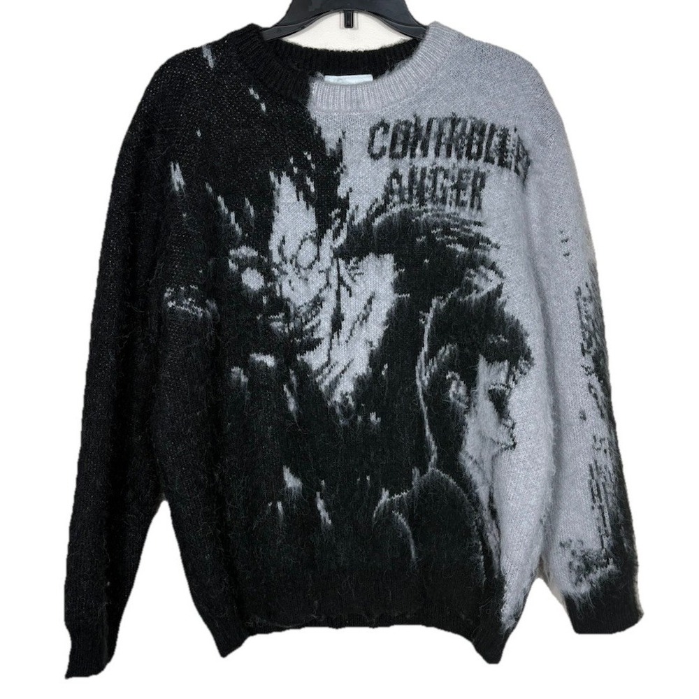 SORA Death Note Anime Knit Sweater Size Small Streetwear Unisex Controlled Anger